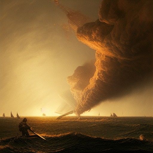 Fort Sumter Battle in Horror Etching Style