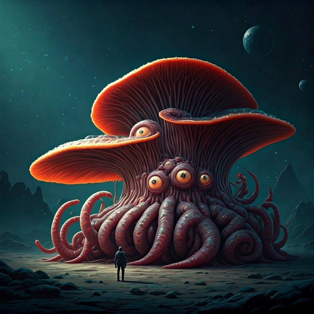 Gigantic Carnivorous Fungus on Alien Planet