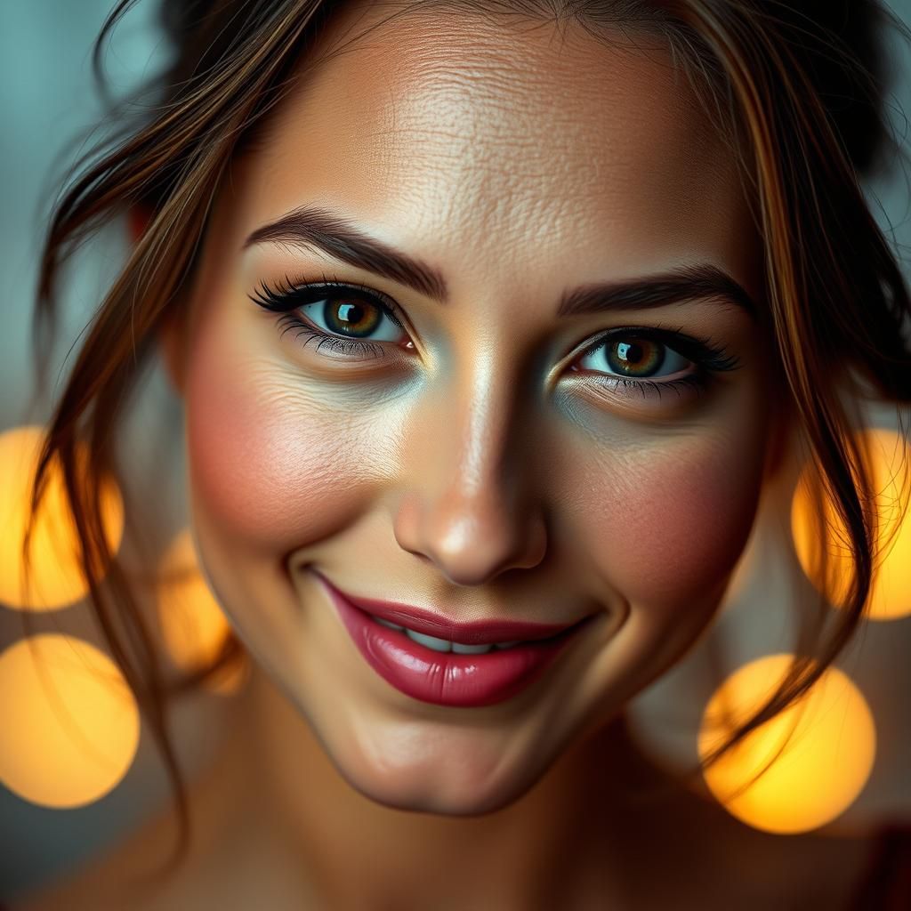 Captivating Close-Up Portrait of a Beautiful Woman