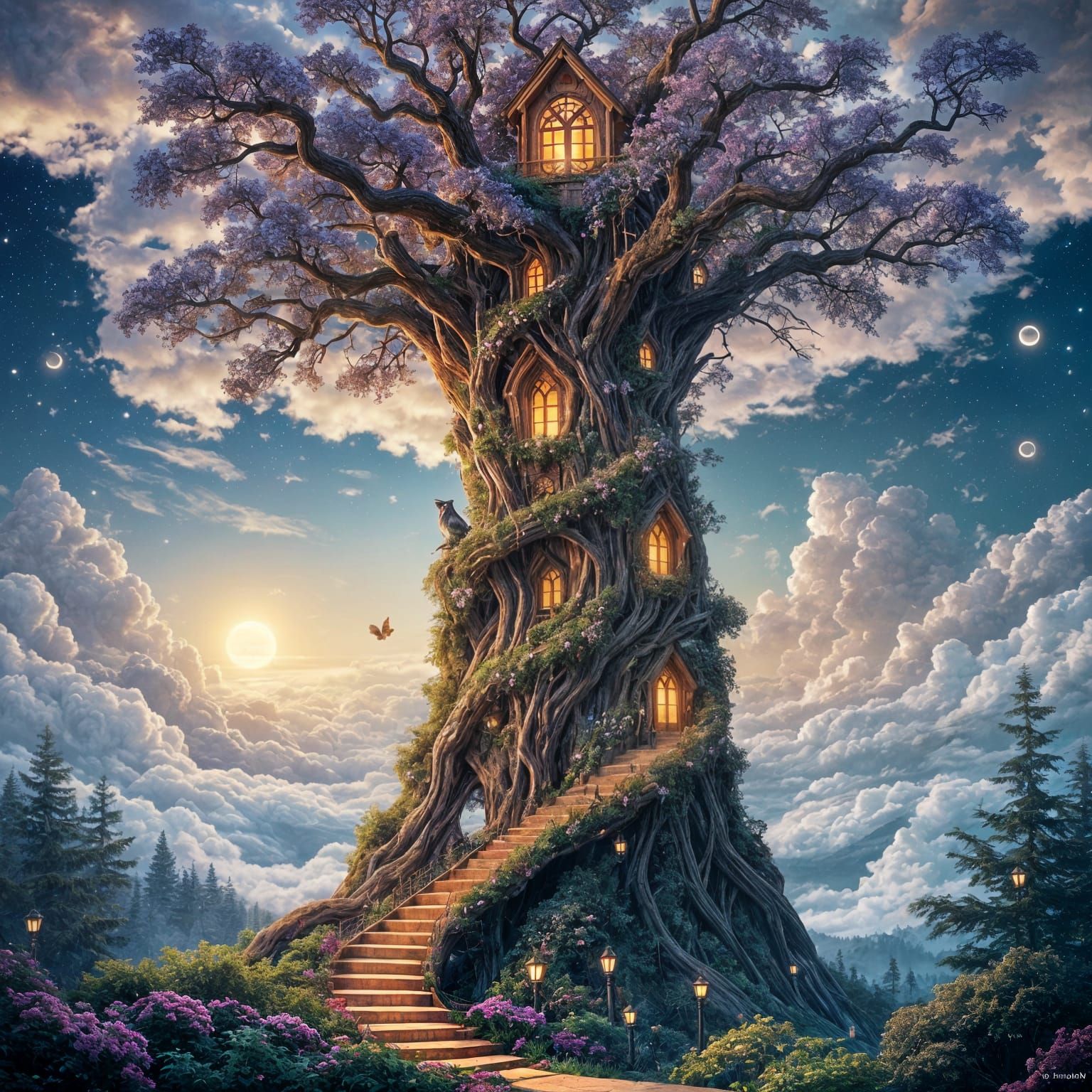 Redwood Staircase to the Sky: Holographic Astral Illustratio...