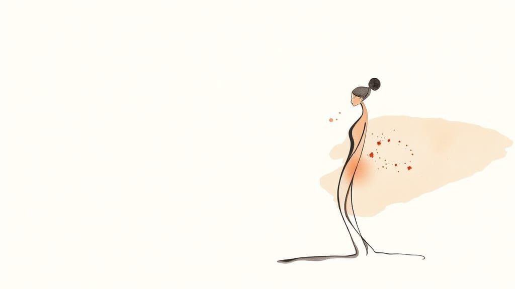 Minimalist Sumi-e Ink Art: Feminine Beauty in Watercolor