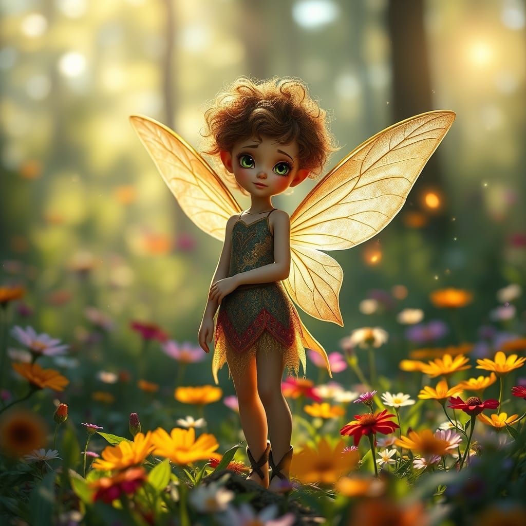 Star Trek Pixie in a Sun-Dappled Glade with Shimmering Wings...