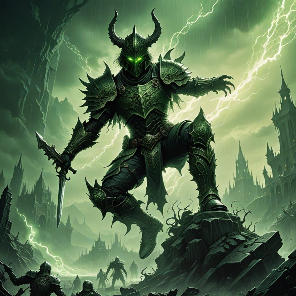 Godlike Green Psycho Ranger in Ornate Armor