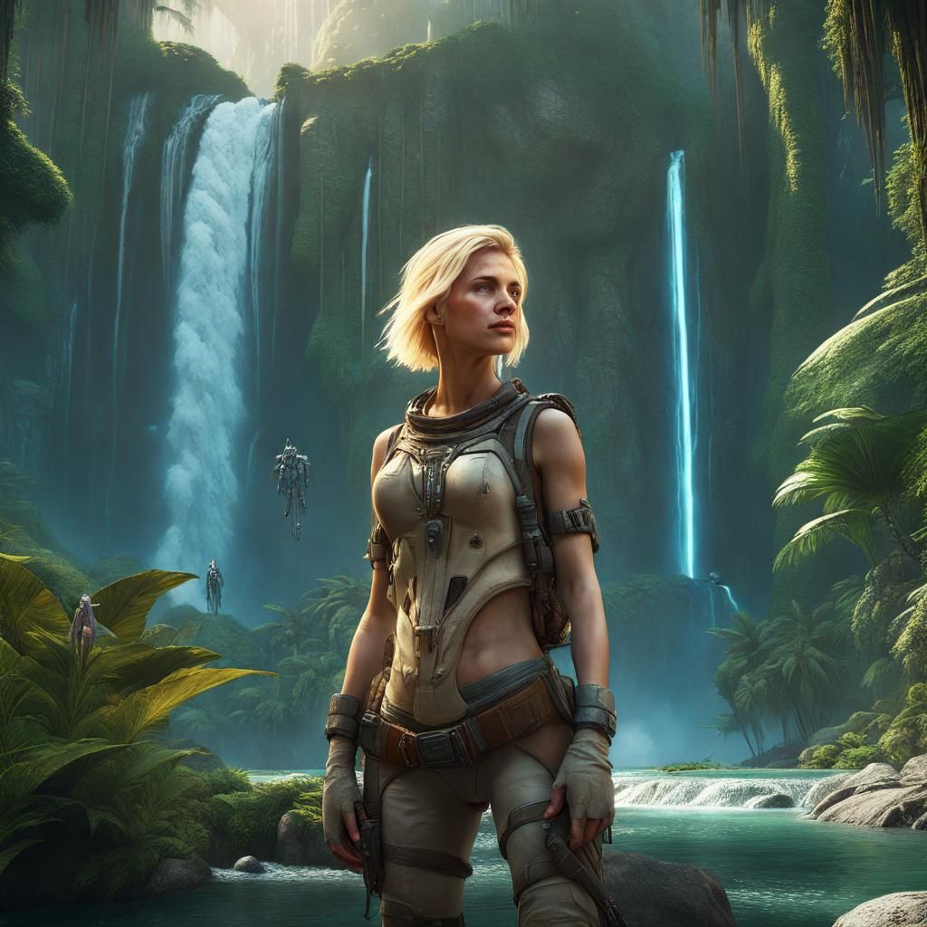Exotic Alien Jungle Explorer Concept Art