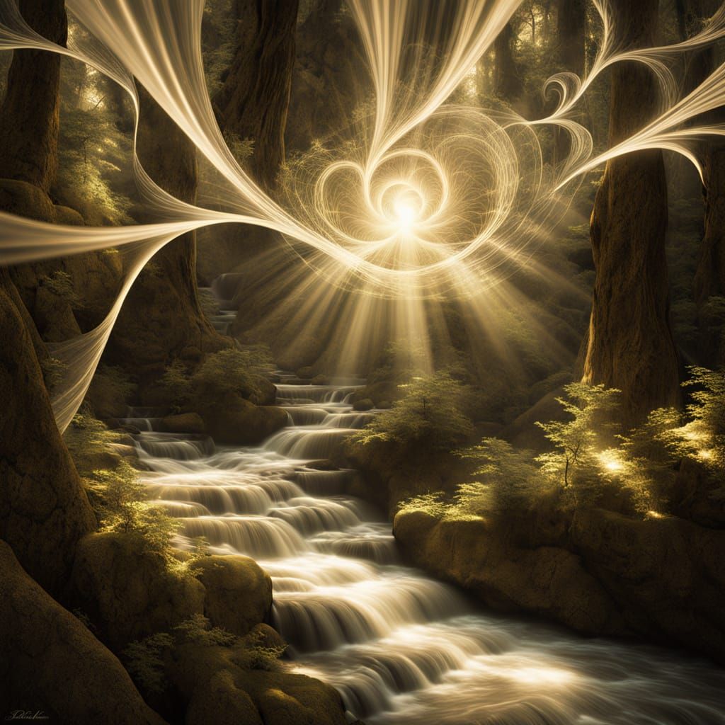 Fractal Mandala Dreamscape: Interlaced Light and Form