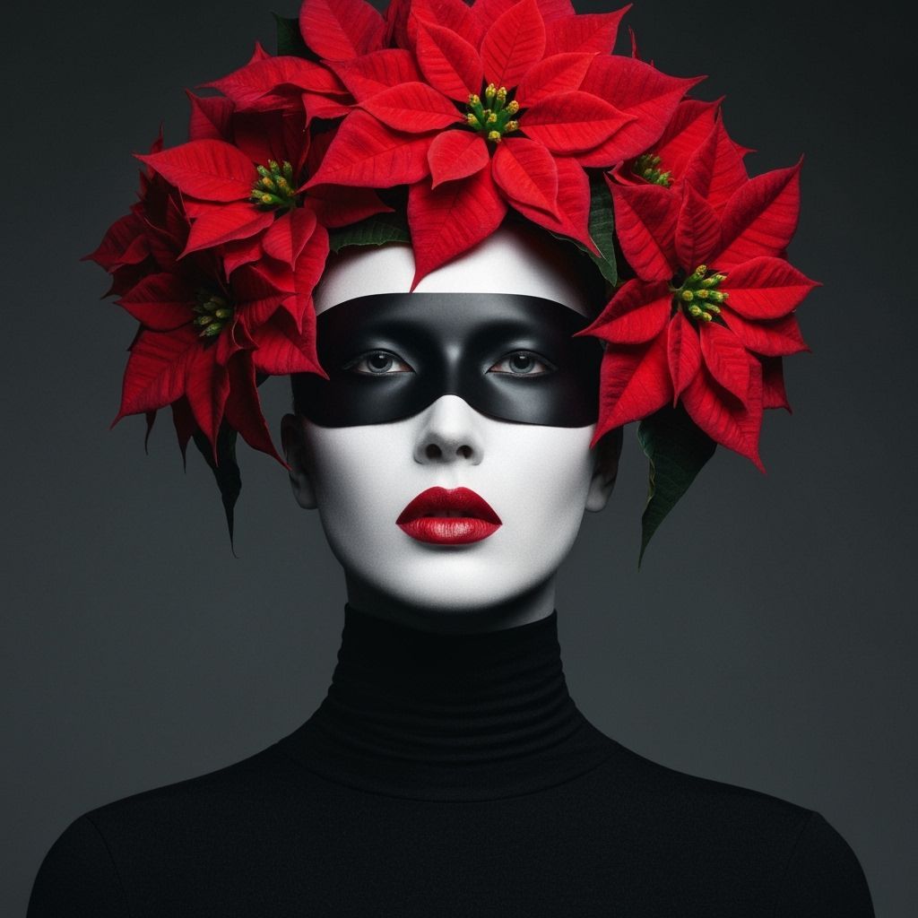 Poinsettia Crown High Fashion Portrait