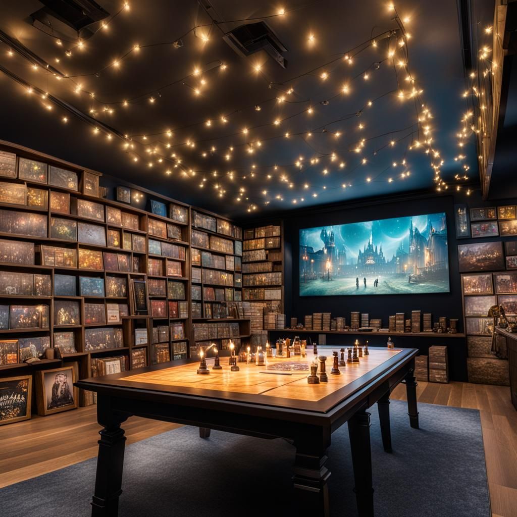 Photorealistic Board Game and Movie Room