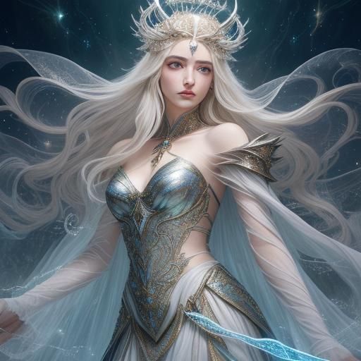 Ethereal Malenia in Celestial Fantasy Style