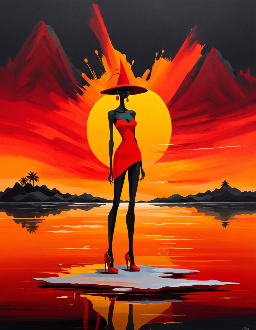 a red, orange, yellow abstract background, an abstract painting by Paul Bodmer, behance, color field, matte background, ...