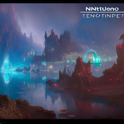 Fantastical Nintendo Scene in Detailed Matte Painting