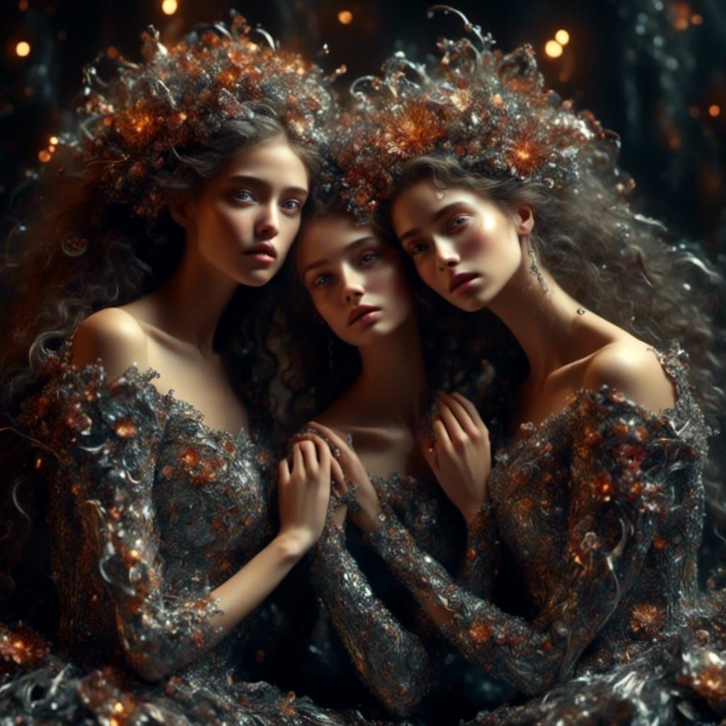 Conjoined Twins From 1910 in Hyperrealistic Style