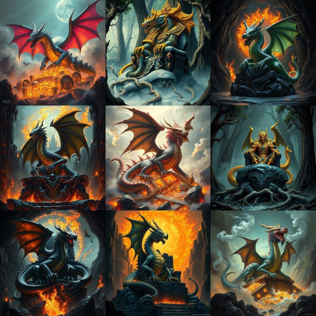 Regal Dragon in Ancient Splendor