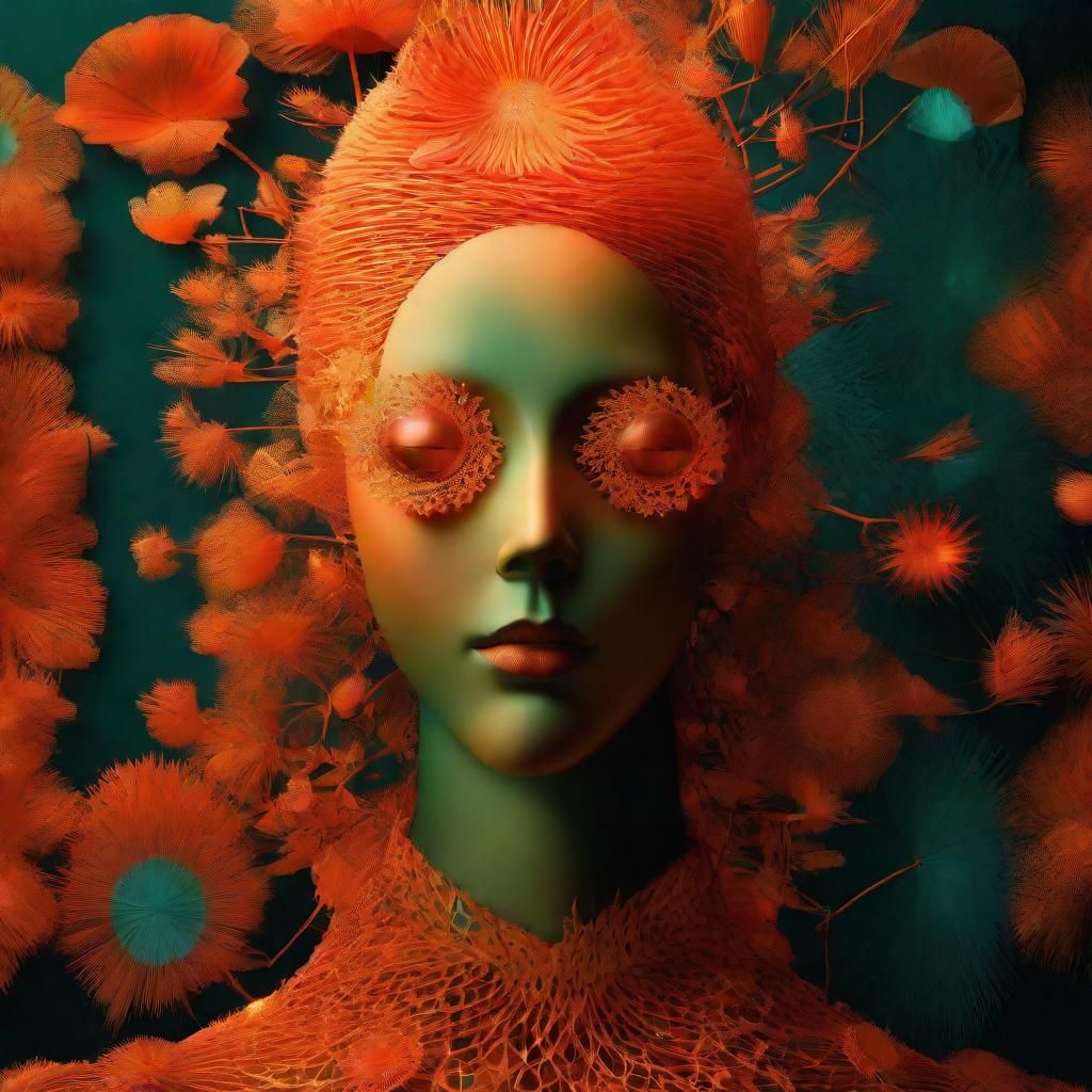 Ethereal Glass Woman in Symphonic Sunshine