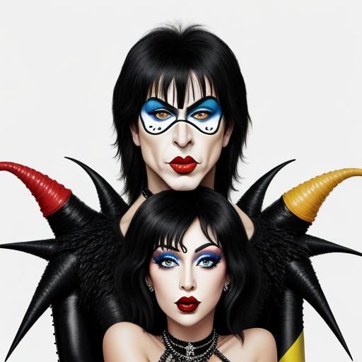 Surreal Kiss Band: Matte Oil Painting