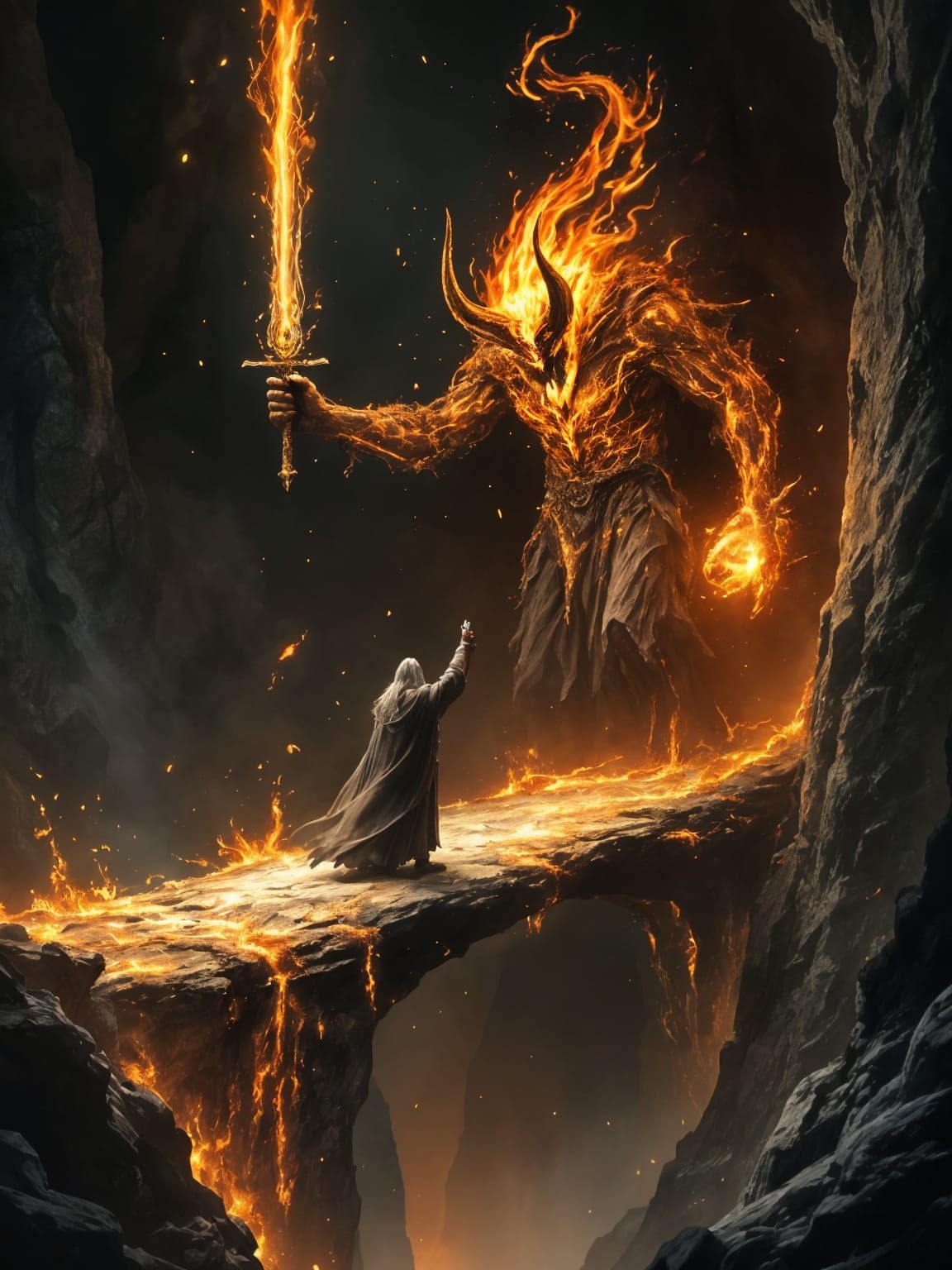 Epic Lord of the Rings Cinematic Scene in a Dark Dungeon