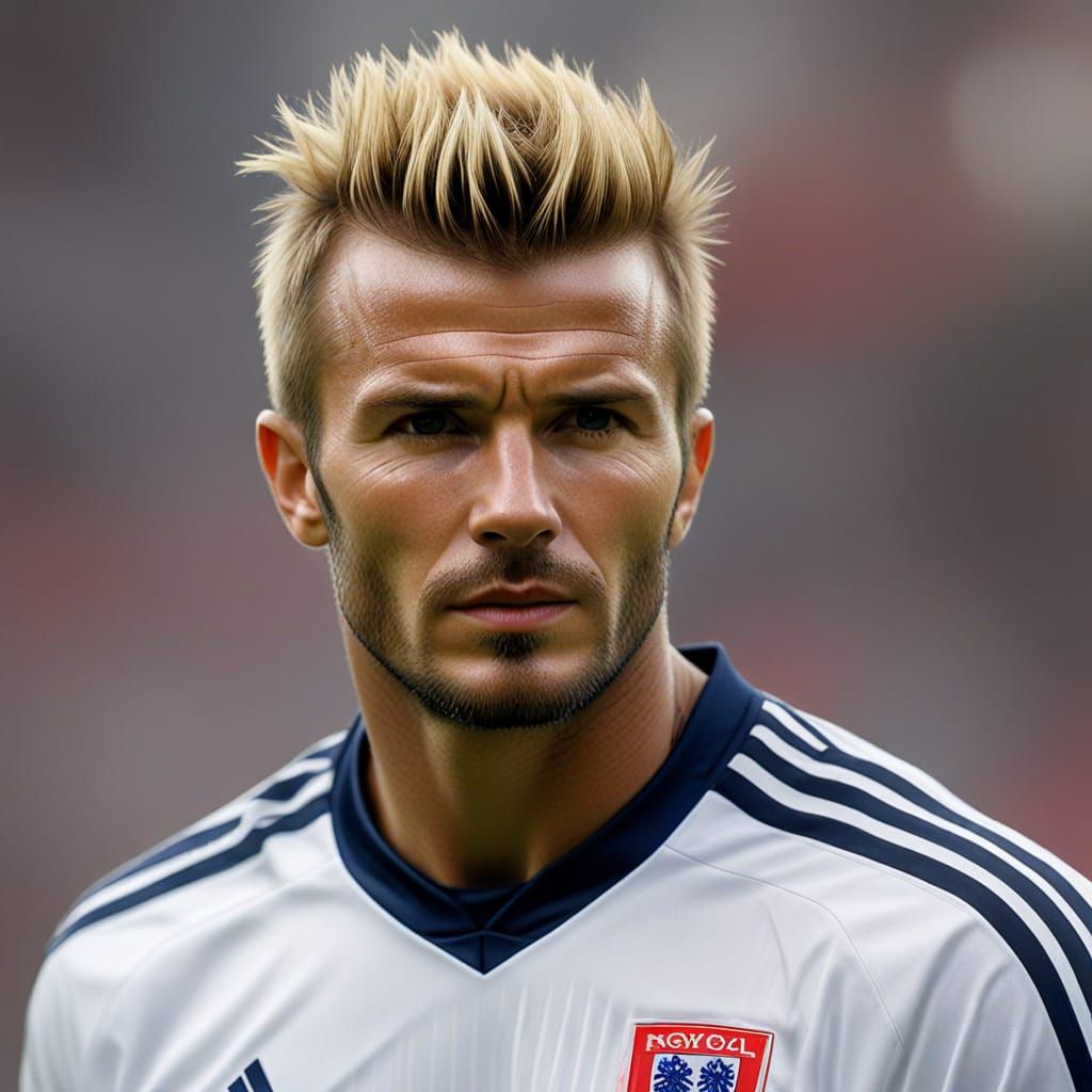 Hyper-Realistic Macro Portrait of David Beckham in 2001