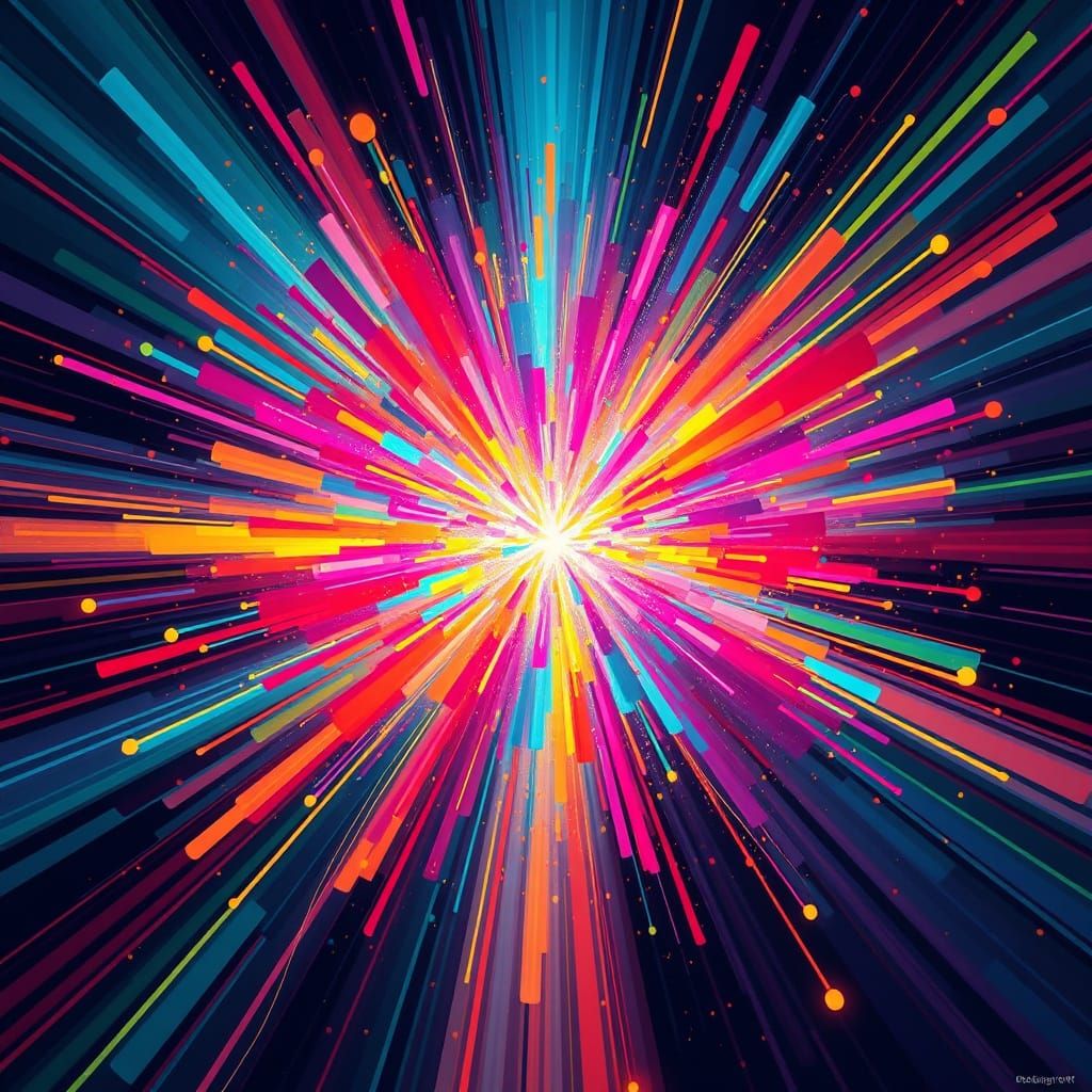 Ethereal Explosion of Color in a Futuristic Aesthetic