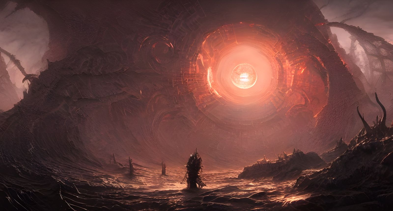 Red Sun and Vortex of Magic: Digital Concept Art