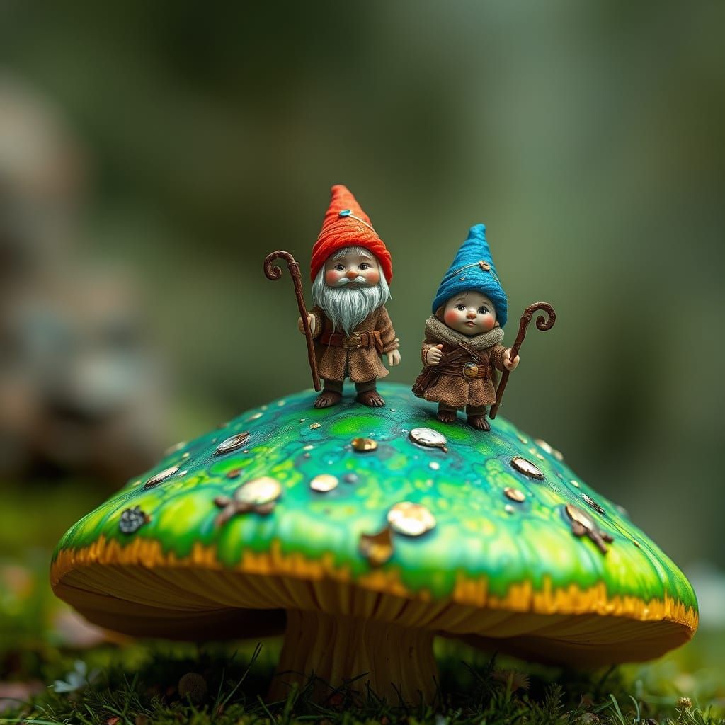 Whimsical Brownies on an Enchanted Mushroom