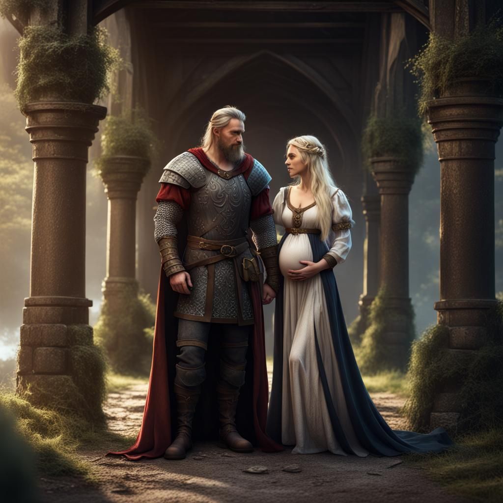 Medieval Viking Couple Fantasy Concept Art