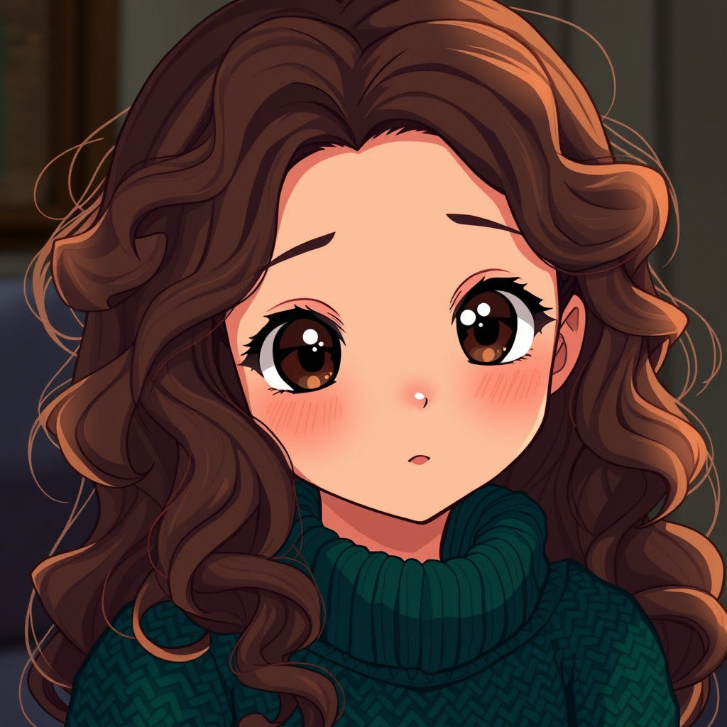 Cute Girl in Manga Style Anime Wallpaper