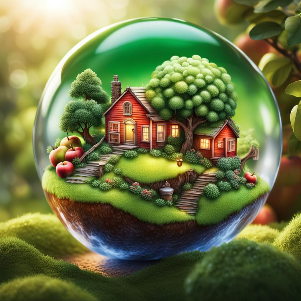 Apple farm in the orb