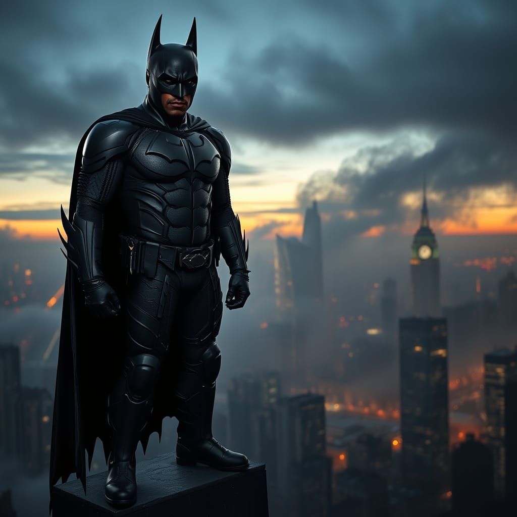 Dark Knight Chadwick Boseman Stands Vigilant Over Gotham Cit...