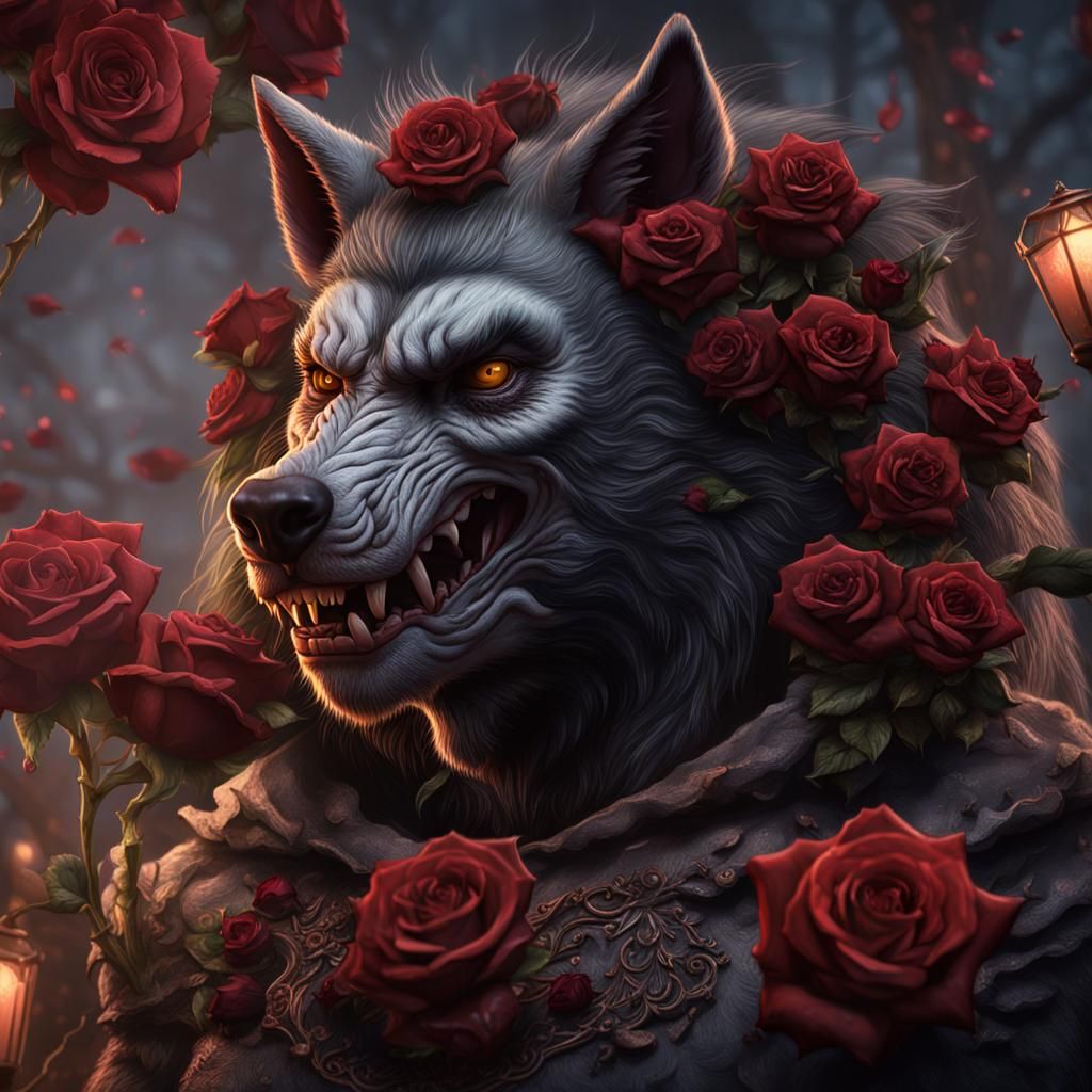 Chocolate Rose Werewolf: Fantasy Concept Art