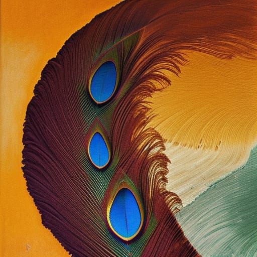 Geometric Peacock Feathers: Geometric Art