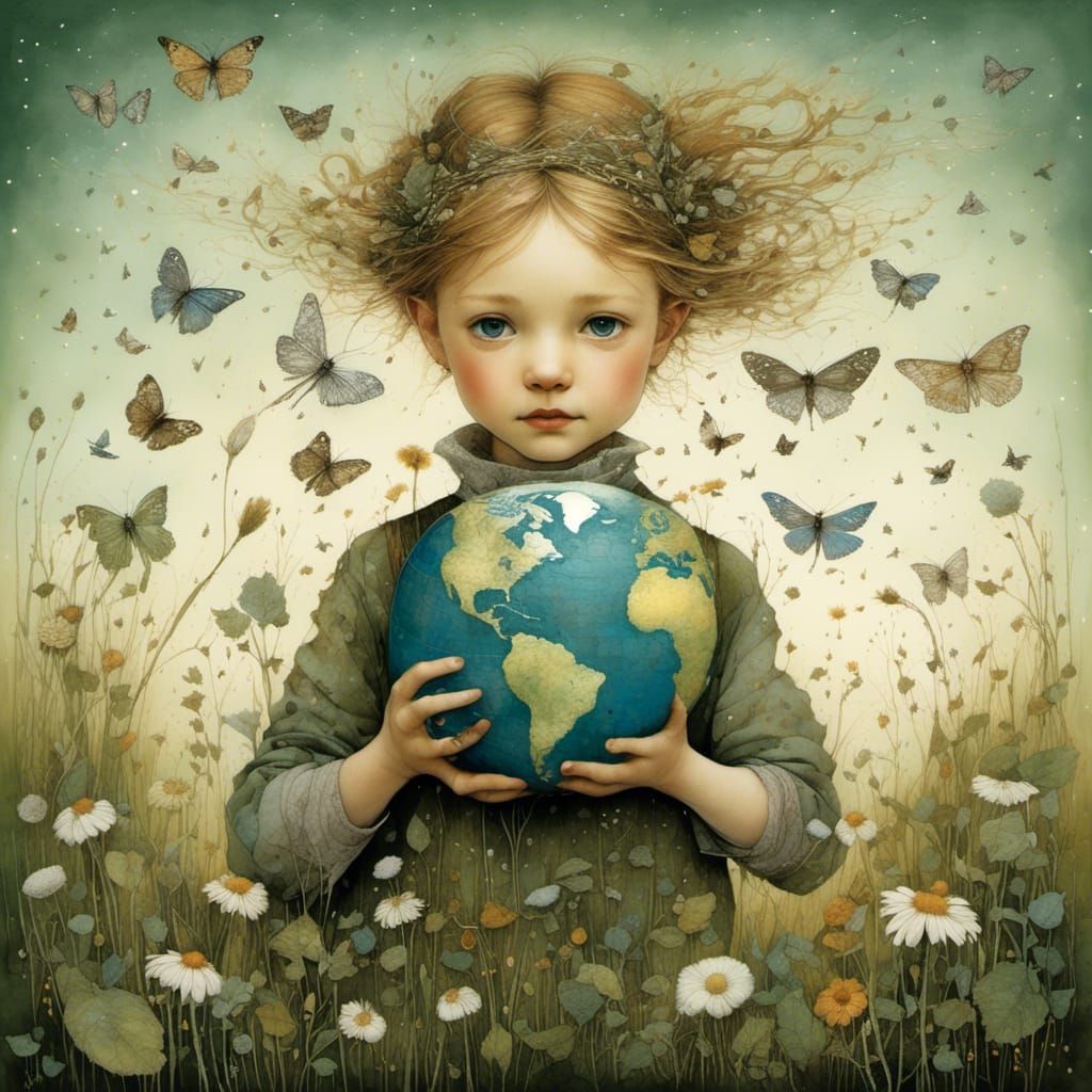 Intricate Earth Day Artwork in Detailed Style