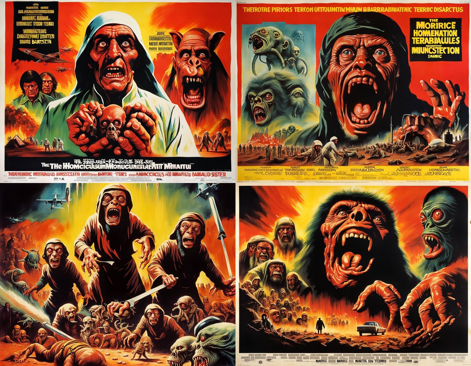 Horrific Arabian Mutant Homunculus: 1970s Movie Poster