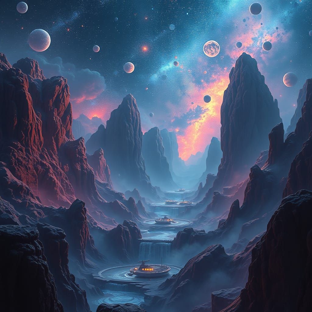 Ethereal Intergalactic Landscape in Unreal Engine 5