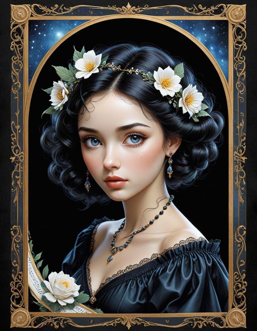 Gnostic Cosmology Art in Elegant Retro Style