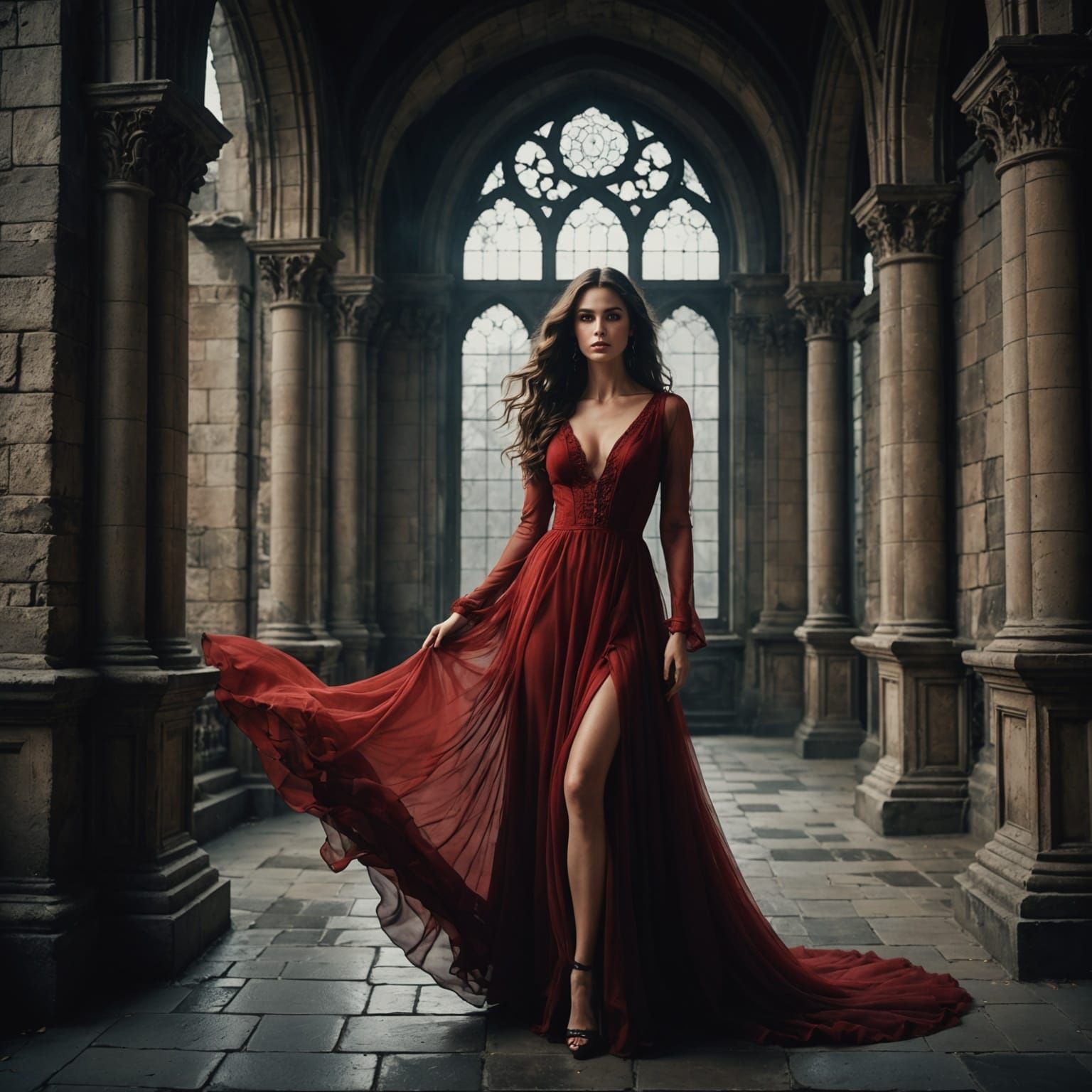 Ethereal Beauty in Gothic Splendor