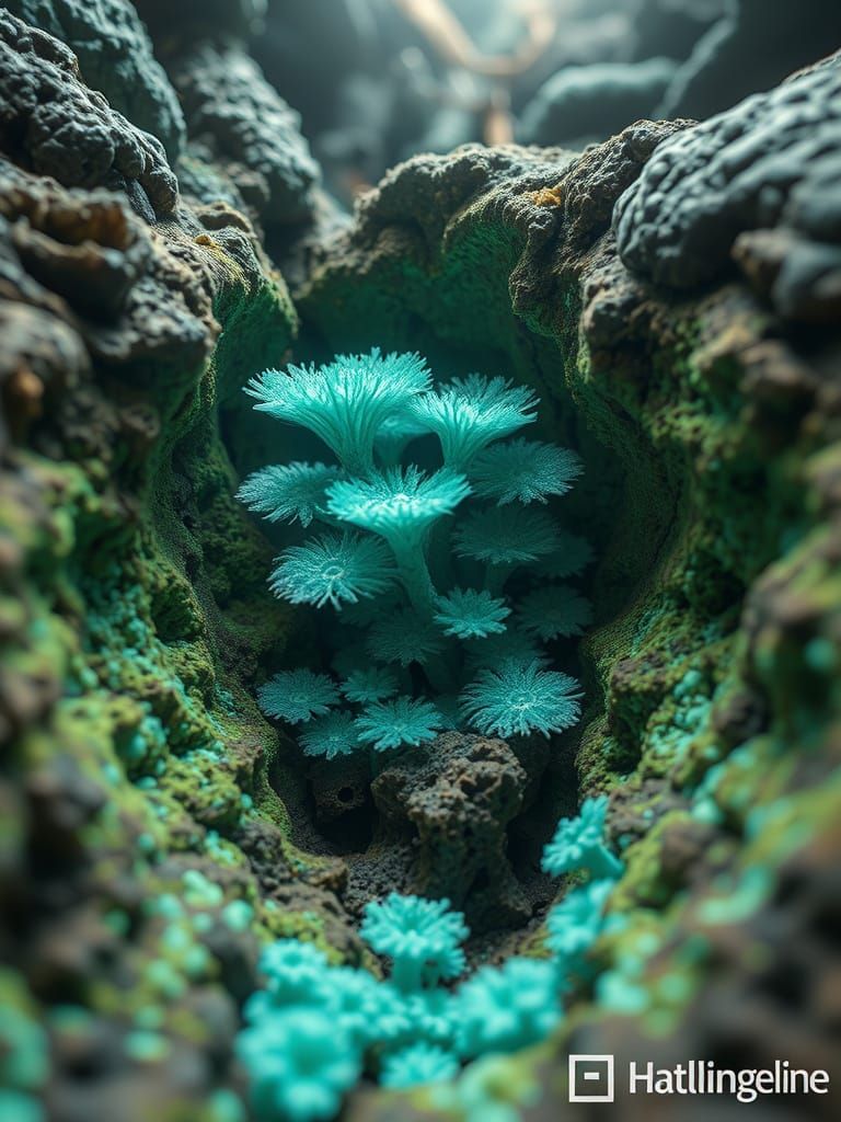 Fractal Mycelium Blooms in the Earth's Core