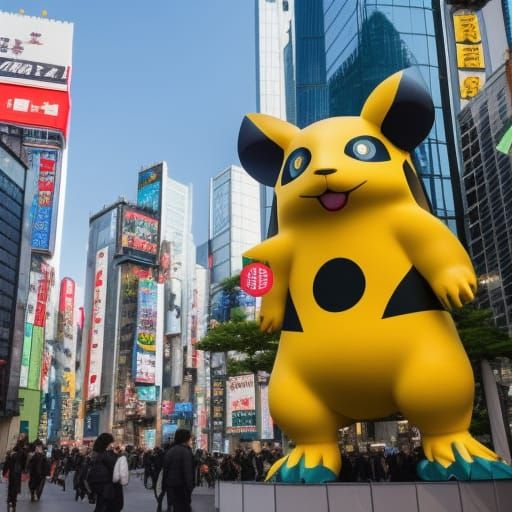 Pika Kaiju Attacks Central Tokyo