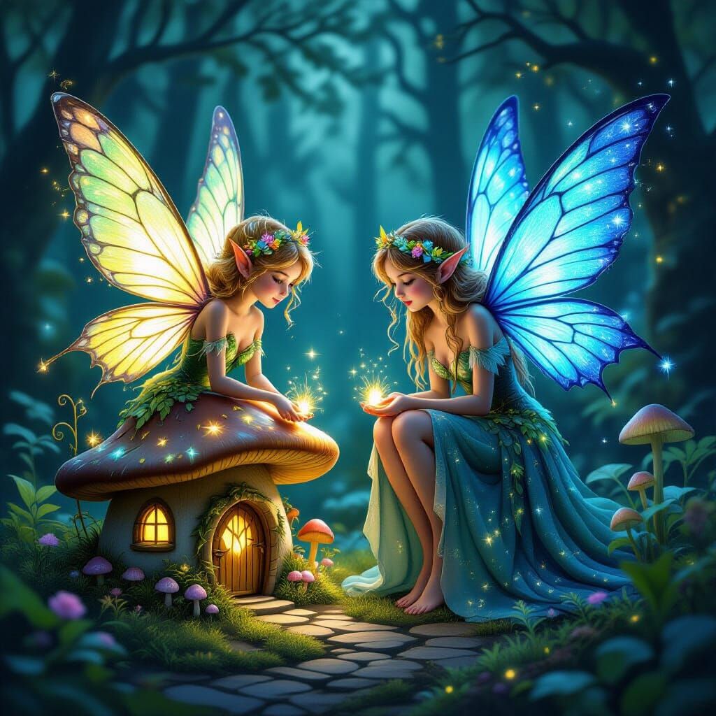 Dual Nature Forest and Night Garden Fairies