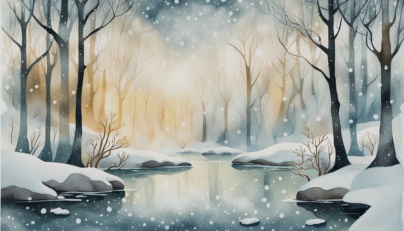 Magical Winter Landscape in Storybook Style