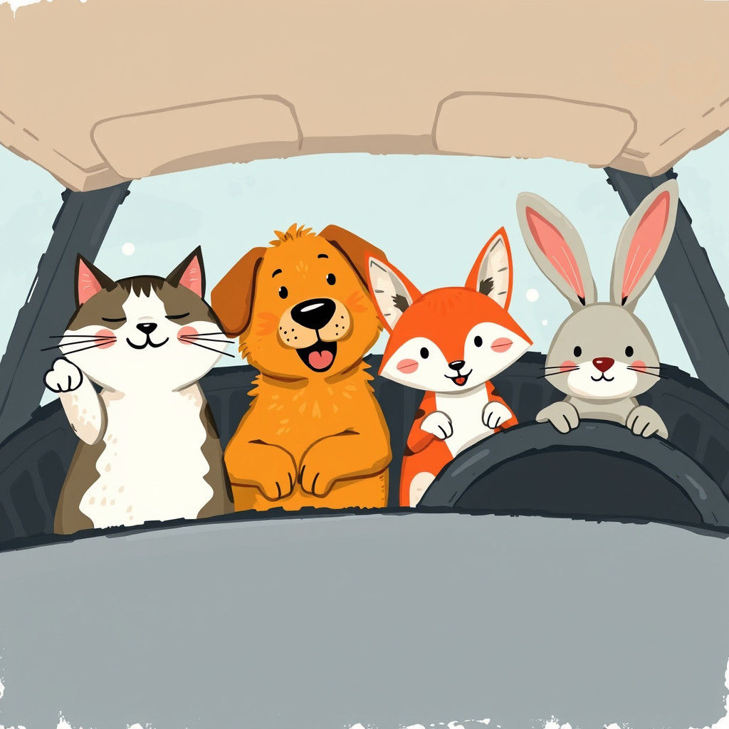 Animals on a Summer Road Trip