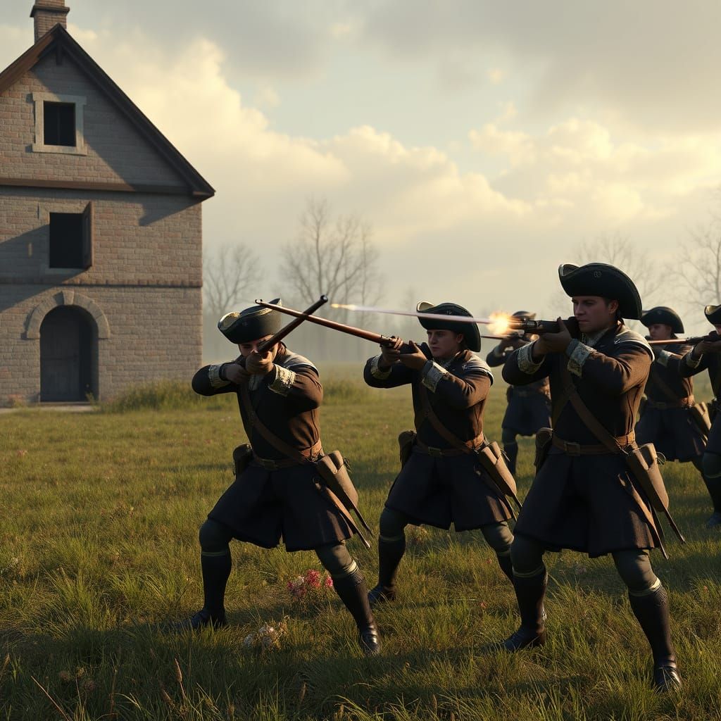 Musketeers Defend Barracks From Falconet in Cinematic 3D Sce...