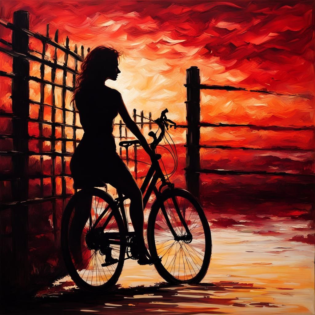 Woman with bicycle