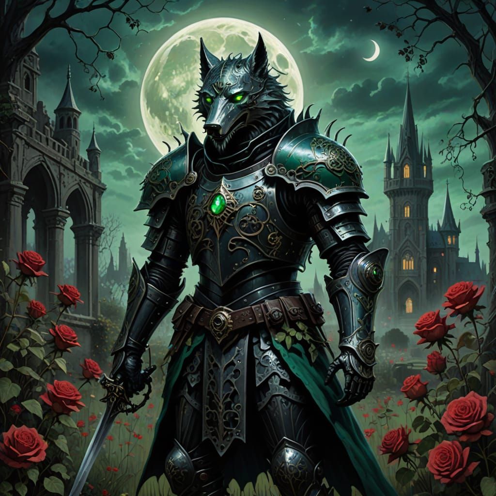 Clockwork Undead Knight in Gothic Armor Guards Ethereal Gard...