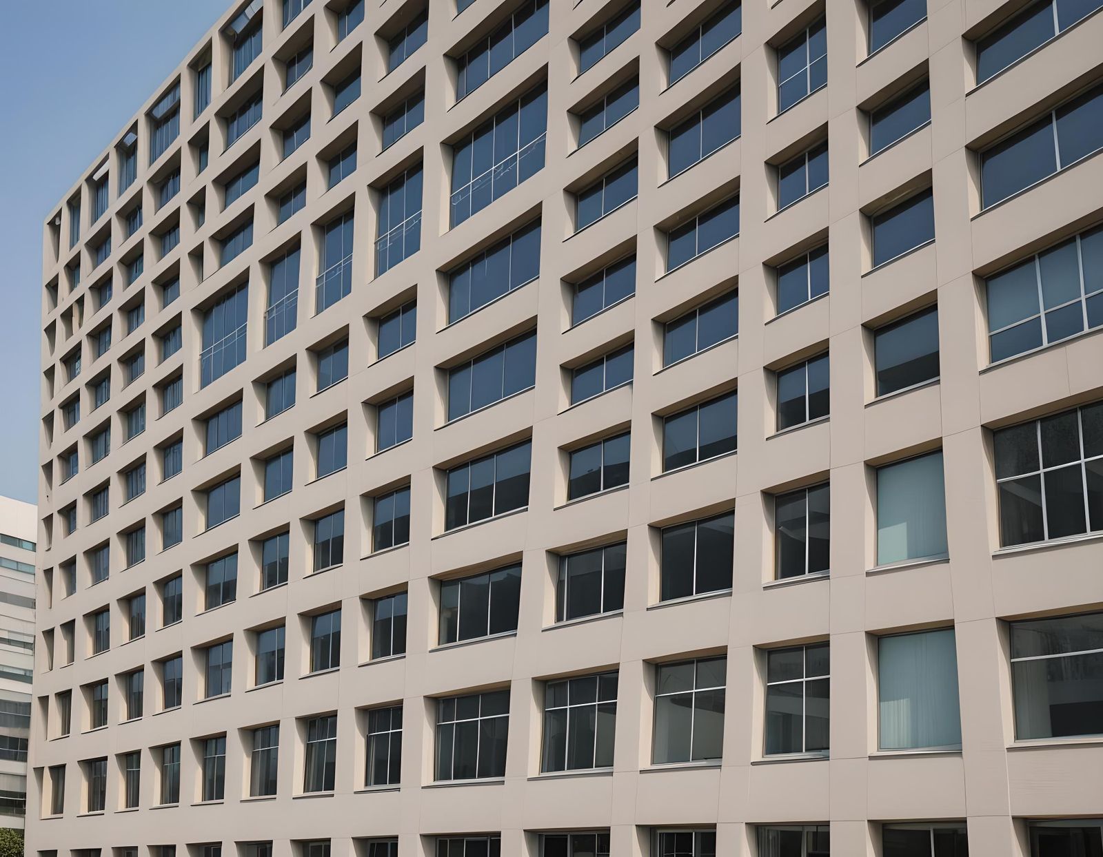1960s Style Office Building Front View