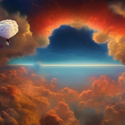 Anna Kendrick Skydiving on Jupiter: Digital Matte Painting