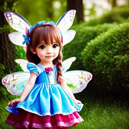 Kawaii Fairy in Anime Cartoon Style