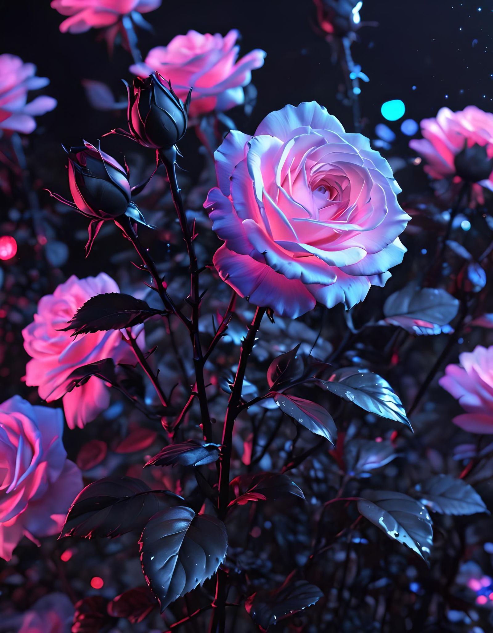 Surreal Anime Background in High Contrast Watercolour Style