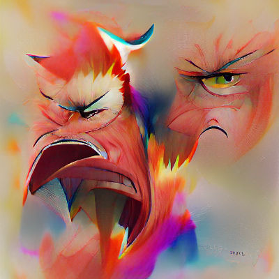 Abstract Expression of the Emotion of Anger