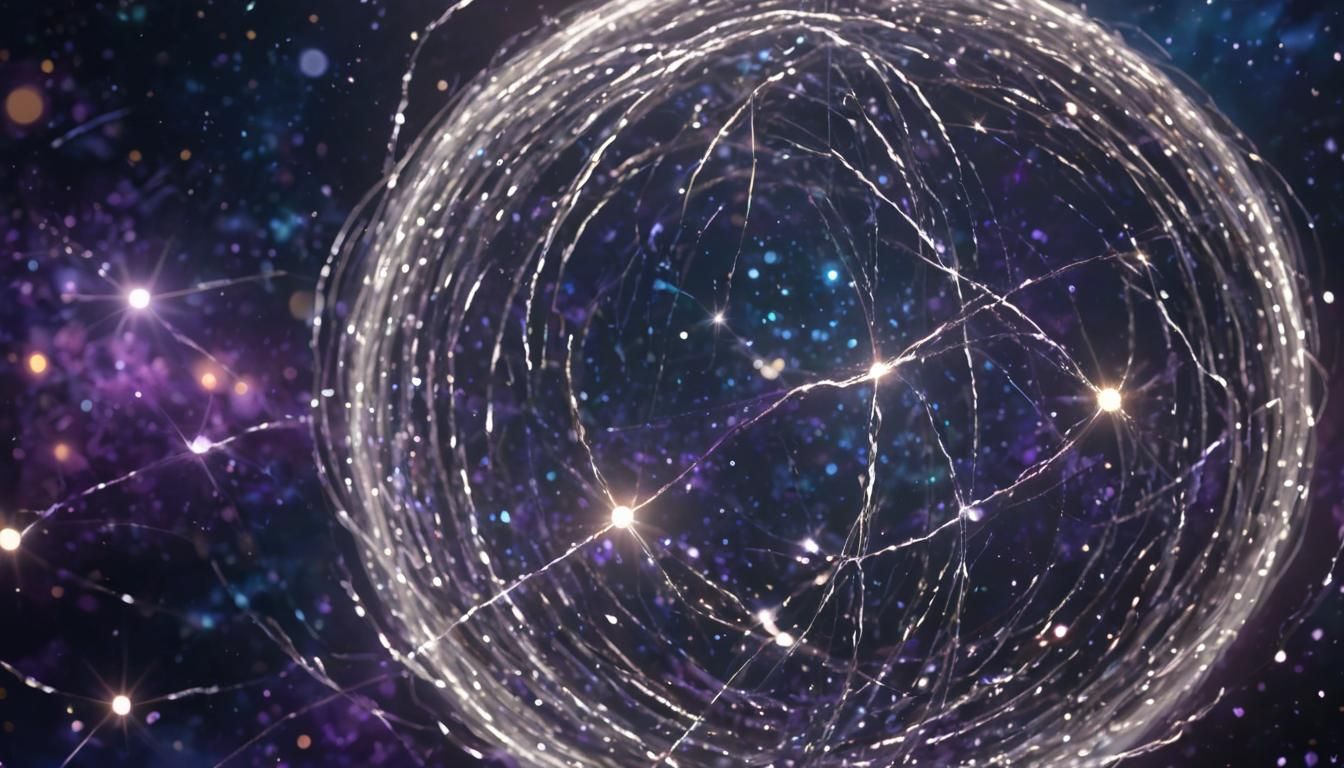 Ethereal Orb of Light in Starry Night Sky