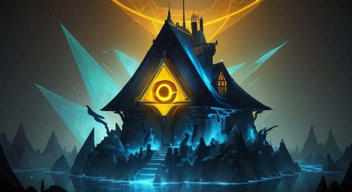 Bill Cipher in Flames: Gravity Falls Concept Art