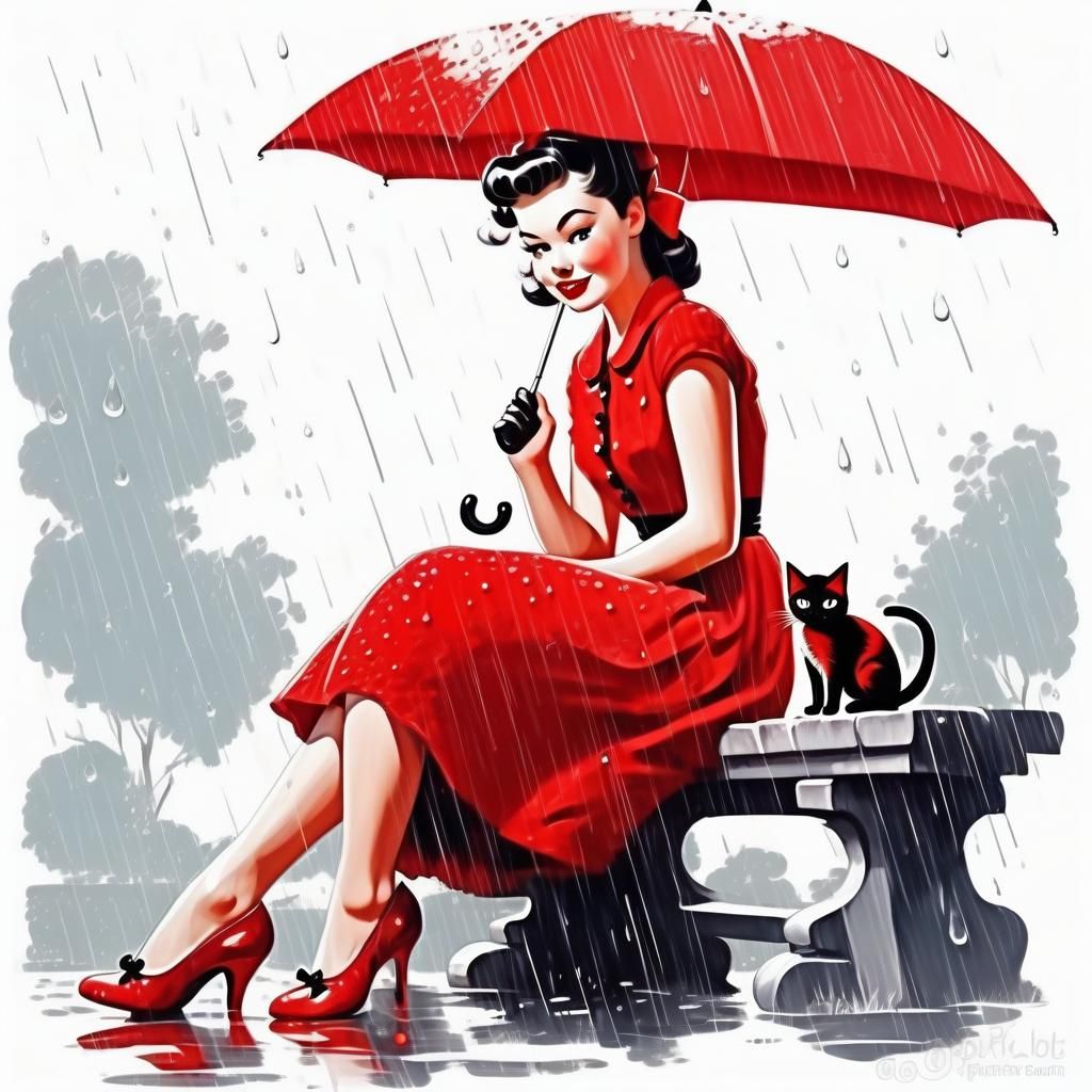 Red umbrella